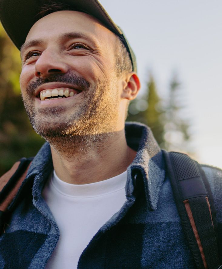 A smiling man outdoors
